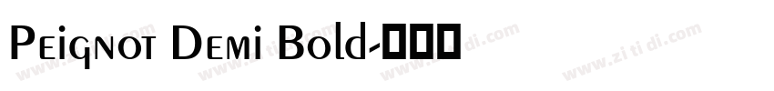 Peignot Demi Bold字体转换